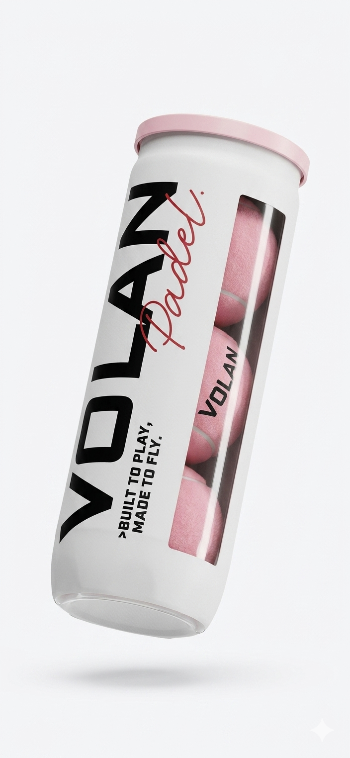Volan Padel Balls – Powder Pink (3-Pack)